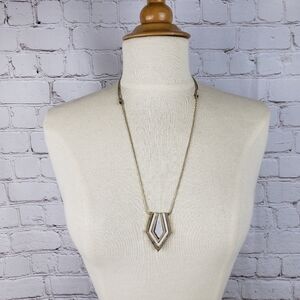 Vintage Chevron Diamond Shape Multi Metal Pendant Unique Slide Adjustments